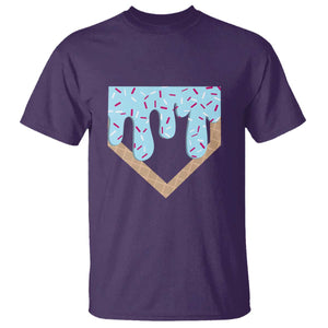 Baseball Ice Cream Dripping T Shirt Home Plate Drip TS02 Purple Print Your Wear