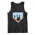 Baseball Ice Cream Dripping Tank Top Home Plate Drip TS02 Black Print Your Wear