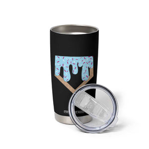 Baseball Ice Cream Dripping Tumbler Cup Home Plate Drip TS02 Print Your Wear