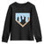 Baseball Ice Cream Dripping Youth Sweatshirt Home Plate Drip TS02 Black Print Your Wear