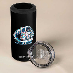 Baseball Drip Sprinkles Ice Cream 4 in 1 Can Cooler Tumbler Ball and Glove Dripping TS02 Print Your Wear