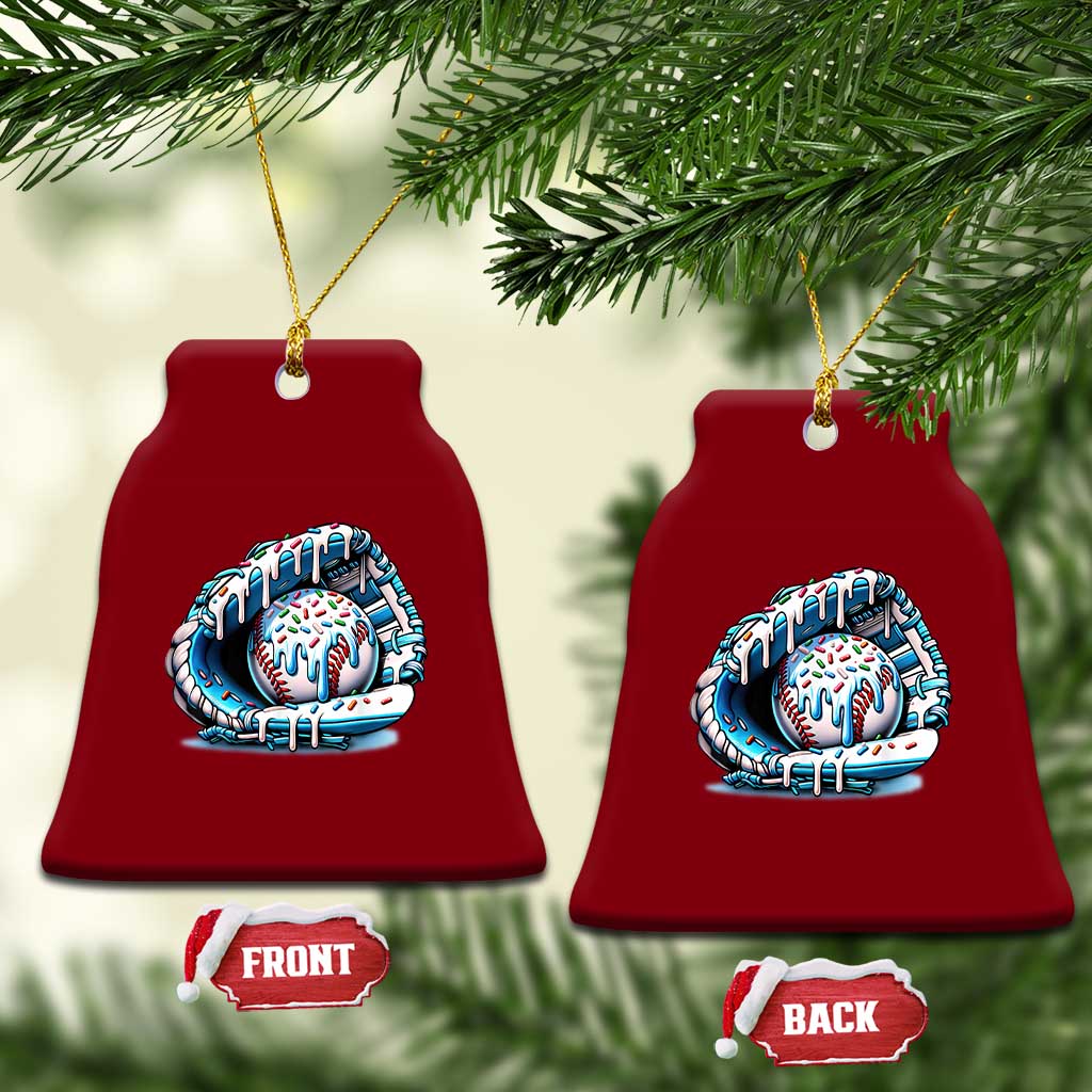 Baseball Drip Sprinkles Ice Cream Ceramic Ornament Ball and Glove Dripping TS02 Print Your Wear