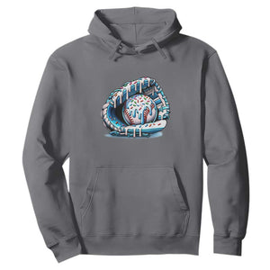 Baseball Drip Sprinkles Ice Cream Hoodie Ball and Glove Dripping TS02 Charcoal Print Your Wear