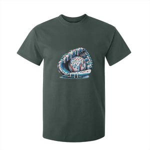 Baseball Drip Sprinkles Ice Cream T Shirt For Kid Ball and Glove Dripping TS02 Dark Forest Green Print Your Wear