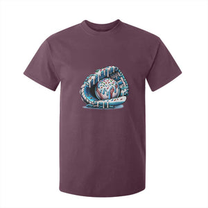 Baseball Drip Sprinkles Ice Cream T Shirt For Kid Ball and Glove Dripping TS02 Maroon Print Your Wear