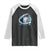 Baseball Drip Sprinkles Ice Cream Raglan Shirt Ball and Glove Dripping TS02 Black White Print Your Wear