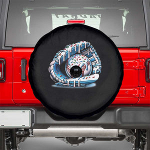Baseball Drip Sprinkles Ice Cream Spare Tire Cover Ball and Glove Dripping TS02 Black Print Your Wear