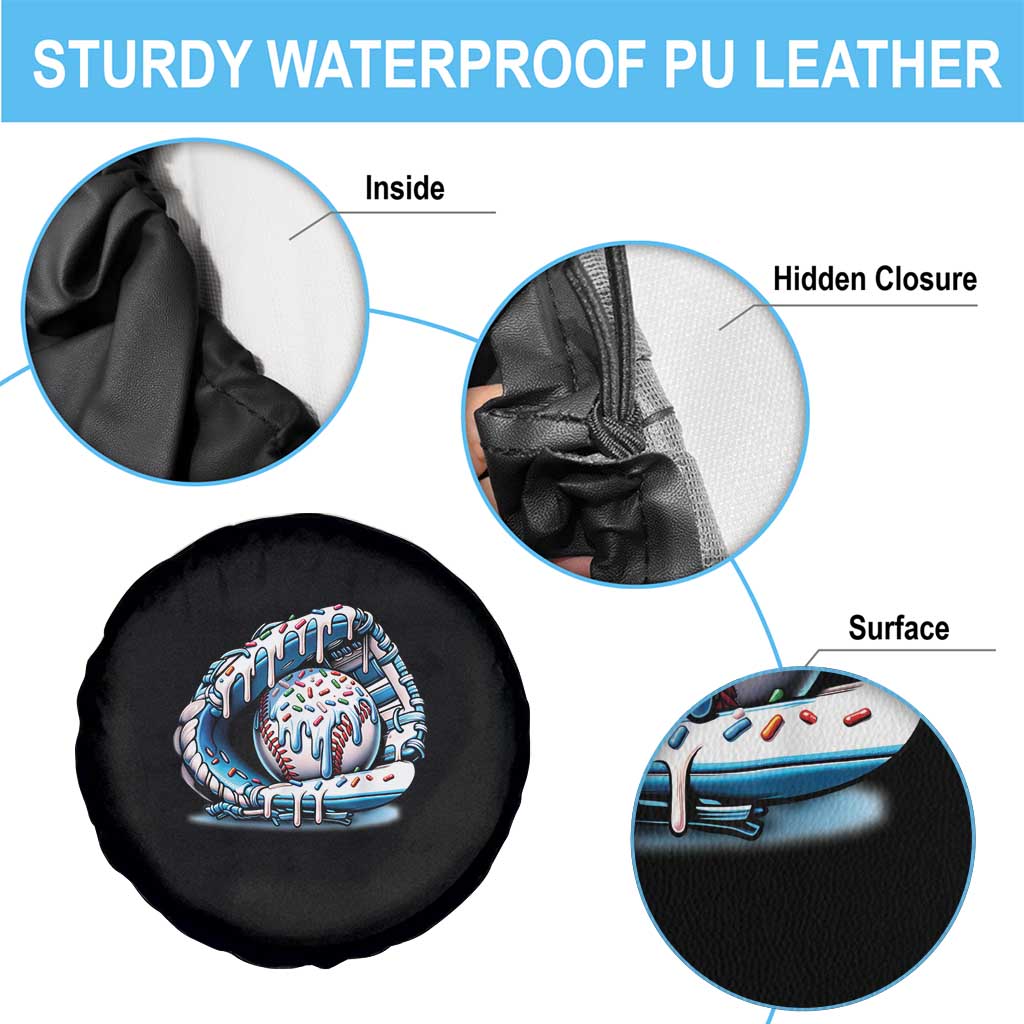 Baseball Drip Sprinkles Ice Cream Spare Tire Cover Ball and Glove Dripping TS02 Print Your Wear