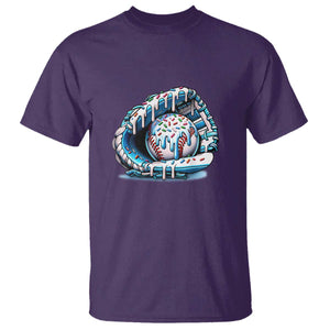 Baseball Drip Sprinkles Ice Cream T Shirt Ball and Glove Dripping TS02 Purple Print Your Wear