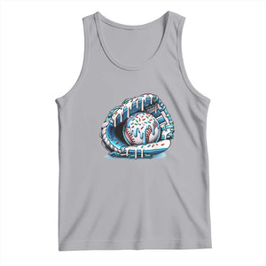 Baseball Drip Sprinkles Ice Cream Tank Top Ball and Glove Dripping TS02 Athletic Heather Print Your Wear