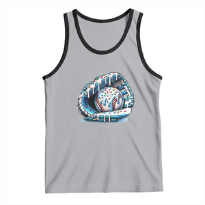 Baseball Drip Sprinkles Ice Cream Tank Top Ball and Glove Dripping TS02 Athletic Heather Black Print Your Wear
