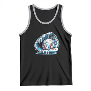 Baseball Drip Sprinkles Ice Cream Tank Top Ball and Glove Dripping TS02 Black Athletic Heather Print Your Wear