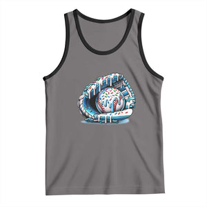 Baseball Drip Sprinkles Ice Cream Tank Top Ball and Glove Dripping TS02 Deep Heather Black Print Your Wear