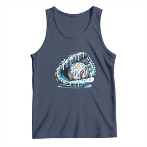 Baseball Drip Sprinkles Ice Cream Tank Top Ball and Glove Dripping TS02 Navy Print Your Wear