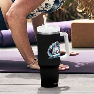 Baseball Drip Sprinkles Ice Cream Tumbler With Handle Ball and Glove Dripping TS02 Print Your Wear