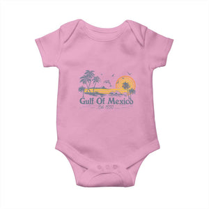 Vintage Gulf of Mexico Est 1550 Baby Onesie Golfo De Mexico TS02 Light Pink Print Your Wear