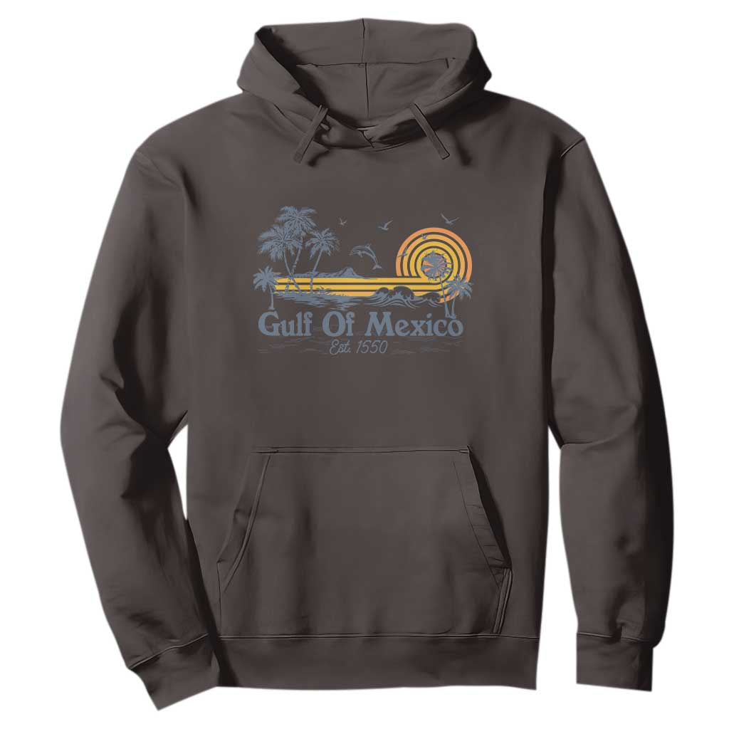 Vintage Gulf of Mexico Est 1550 Hoodie Golfo De Mexico TS02 Dark Chocolate Print Your Wear