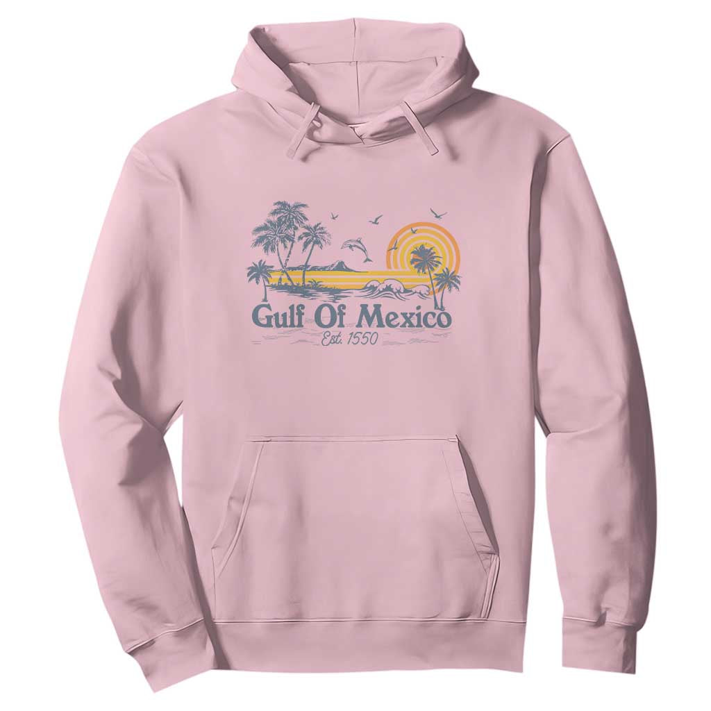 Vintage Gulf of Mexico Est 1550 Hoodie Golfo De Mexico TS02 Light Pink Print Your Wear