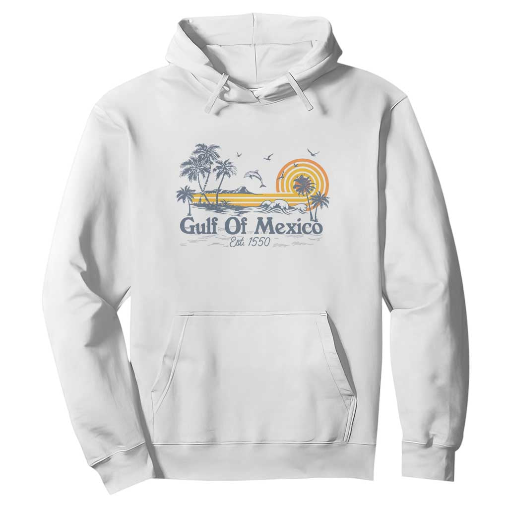 Vintage Gulf of Mexico Est 1550 Hoodie Golfo De Mexico TS02 White Print Your Wear