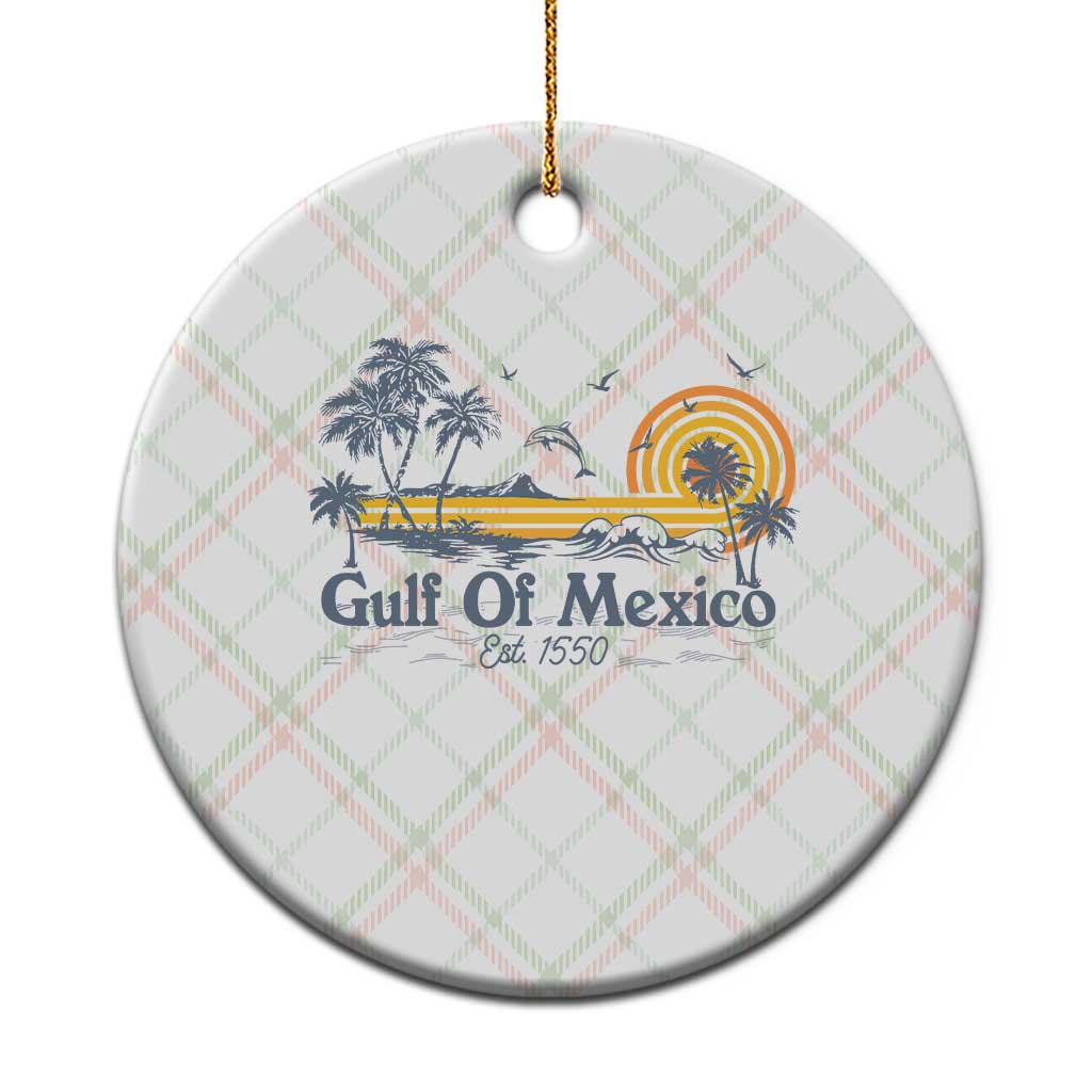Vintage Gulf of Mexico Est 1550 Ceramic Ornament Golfo De Mexico TS02 1pc Christmas Plaid Print Your Wear