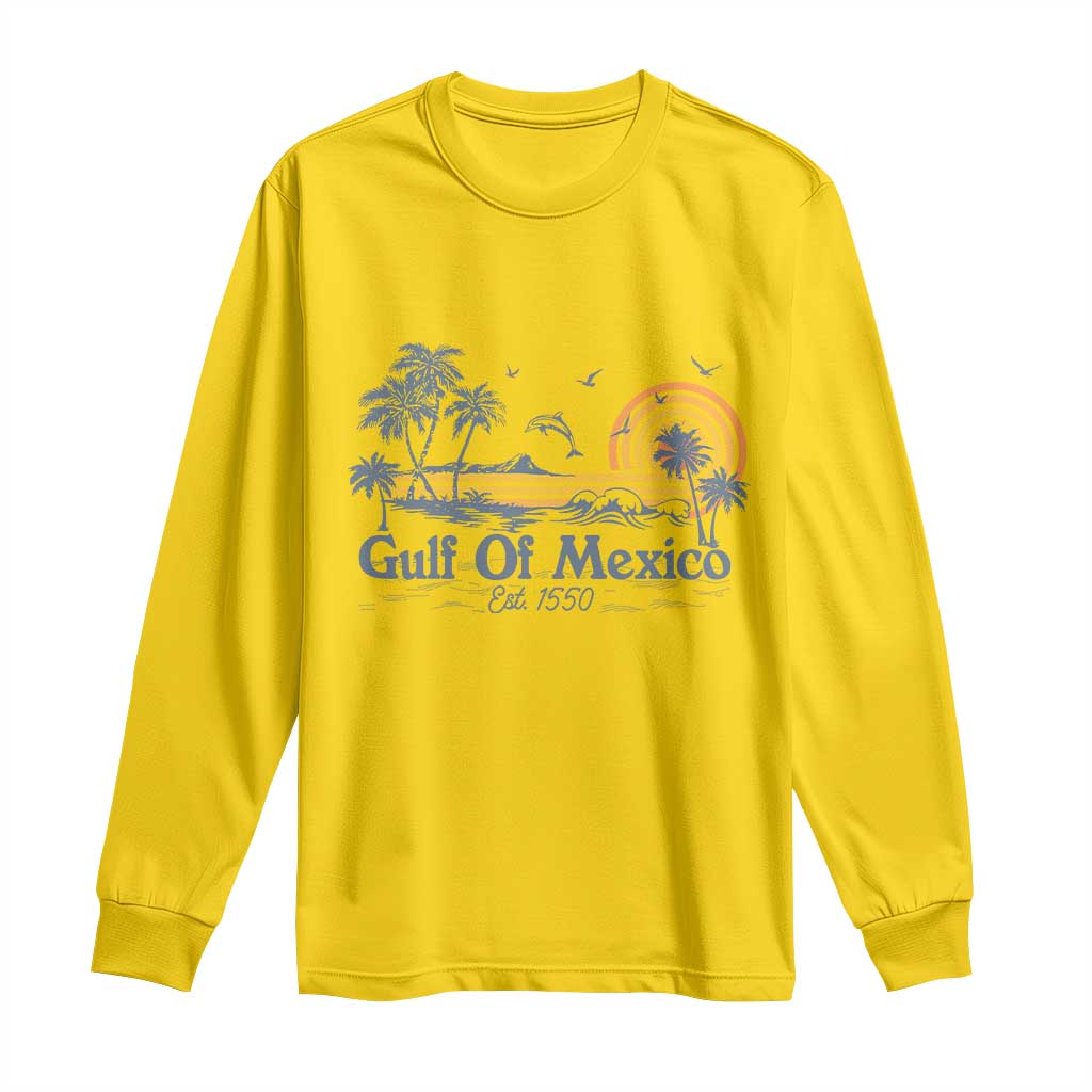 Vintage Gulf of Mexico Est 1550 Long Sleeve Shirt Golfo De Mexico TS02 Daisy Print Your Wear
