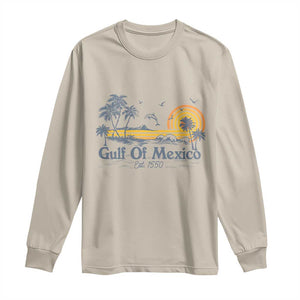 Vintage Gulf of Mexico Est 1550 Long Sleeve Shirt Golfo De Mexico TS02 Sand Print Your Wear
