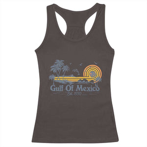 Vintage Gulf of Mexico Est 1550 Racerback Tank Top Golfo De Mexico TS02 Dark Chocolate Print Your Wear