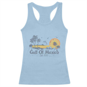 Vintage Gulf of Mexico Est 1550 Racerback Tank Top Golfo De Mexico TS02 Light Blue Print Your Wear