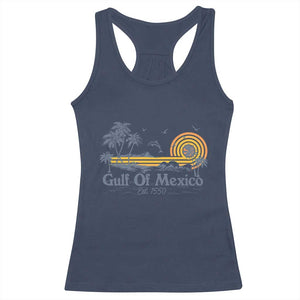 Vintage Gulf of Mexico Est 1550 Racerback Tank Top Golfo De Mexico TS02 Navy Print Your Wear