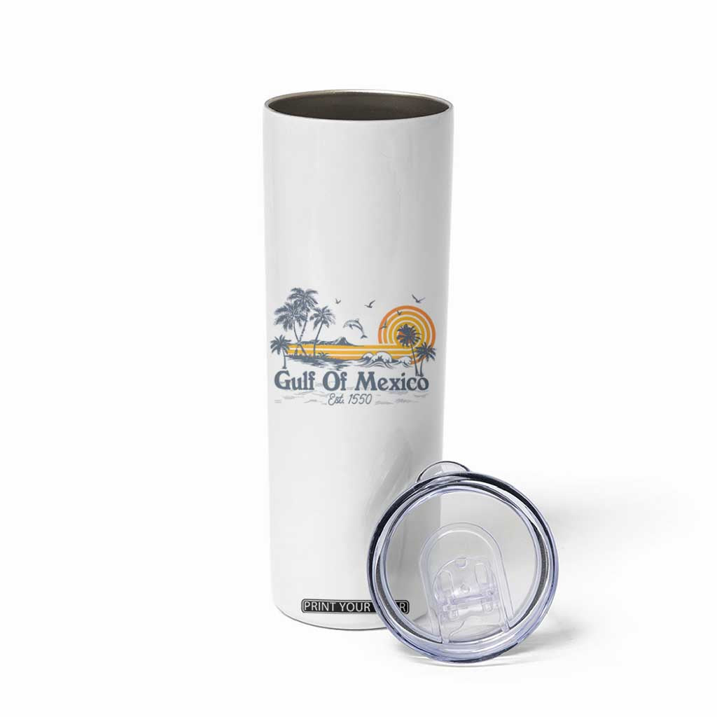 Vintage Gulf of Mexico Est 1550 Skinny Tumbler Golfo De Mexico TS02 Print Your Wear