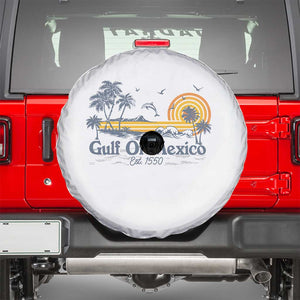 Vintage Gulf of Mexico Est 1550 Spare Tire Cover Golfo De Mexico TS02 White Print Your Wear