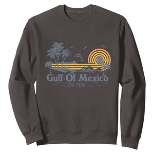 Vintage Gulf of Mexico Est 1550 Sweatshirt Golfo De Mexico TS02 Dark Chocolate Print Your Wear
