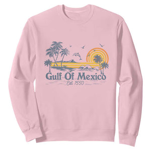 Vintage Gulf of Mexico Est 1550 Sweatshirt Golfo De Mexico TS02 Light Pink Print Your Wear