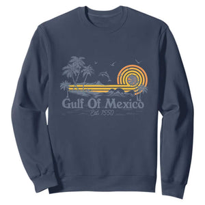 Vintage Gulf of Mexico Est 1550 Sweatshirt Golfo De Mexico TS02 Navy Print Your Wear