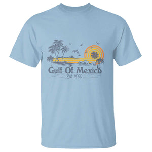 Vintage Gulf of Mexico Est 1550 T Shirt Golfo De Mexico TS02 Light Blue Print Your Wear