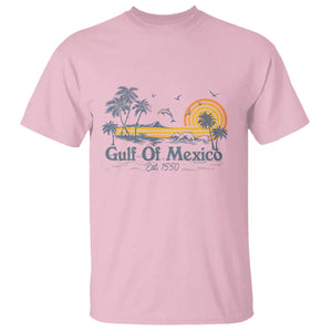 Vintage Gulf of Mexico Est 1550 T Shirt Golfo De Mexico TS02 Light Pink Print Your Wear