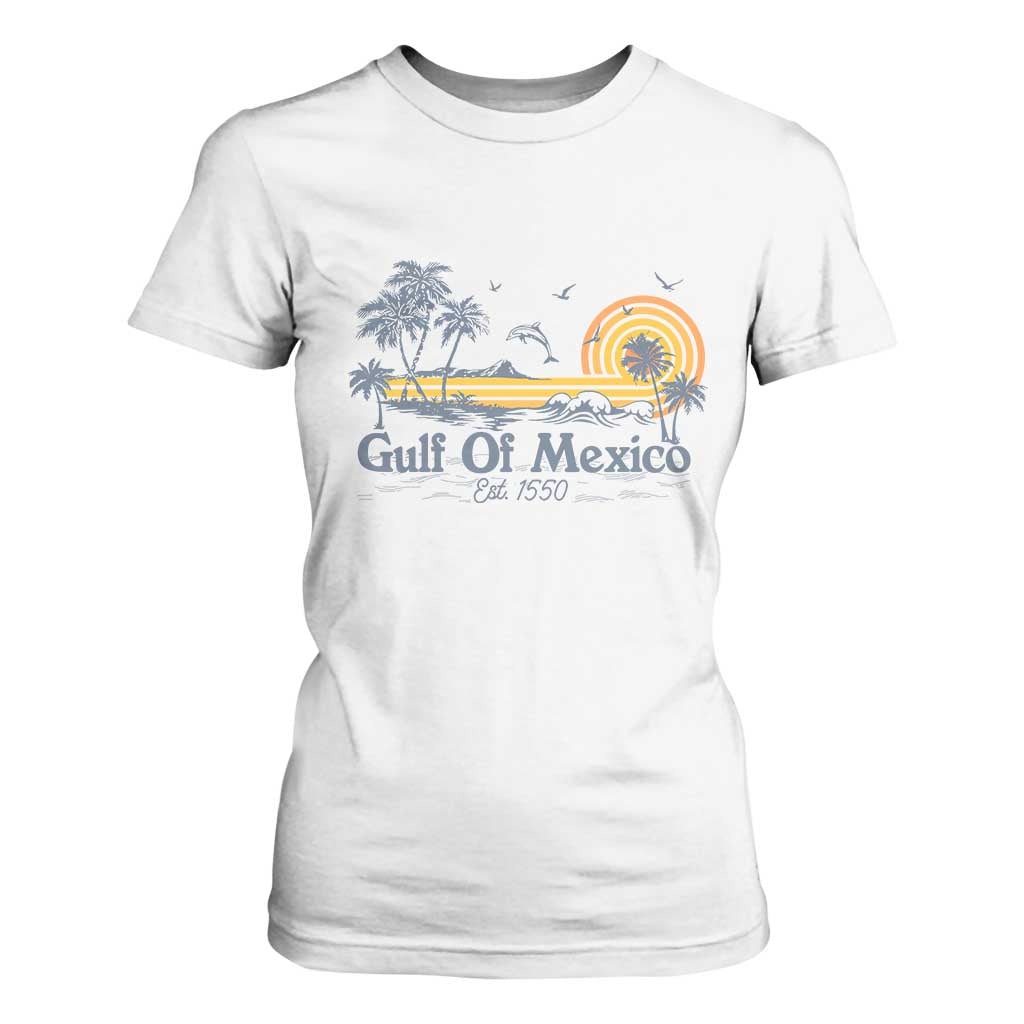 Vintage Gulf of Mexico Est 1550 T Shirt For Women Golfo De Mexico TS02 White Print Your Wear