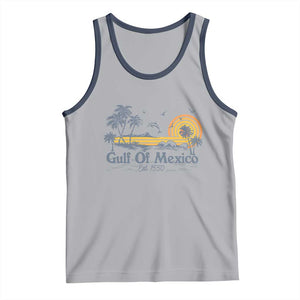 Vintage Gulf of Mexico Est 1550 Tank Top Golfo De Mexico TS02 Athletic Heather Navy Print Your Wear