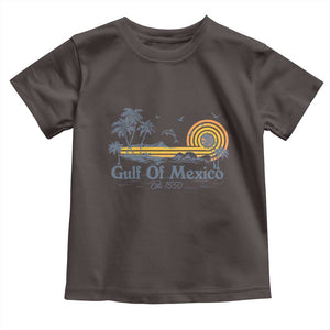 Vintage Gulf of Mexico Est 1550 Toddler T Shirt Golfo De Mexico TS02 Dark Chocolate Print Your Wear