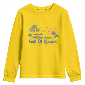 Vintage Gulf of Mexico Est 1550 Youth Sweatshirt Golfo De Mexico TS02 Daisy Print Your Wear