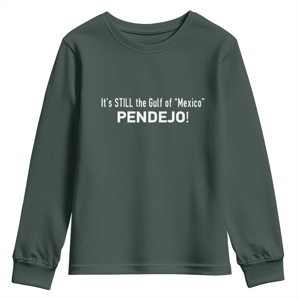 It's Still The Gulf Of Mexico Pendejo Youth Sweatshirt Golfo De Mexico TS02 Dark Forest Green Print Your Wear