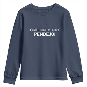 It's Still The Gulf Of Mexico Pendejo Youth Sweatshirt Golfo De Mexico TS02 Navy Print Your Wear