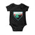Baseball Home Plate Dripping Ice Cream Baby Onesie Respect The Drip Social Club Sprinkles TS02 Black Print Your Wear