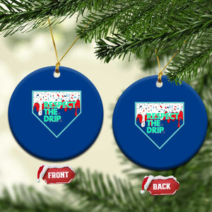Baseball Home Plate Dripping Ice Cream Ceramic Ornament Respect The Drip Social Club Sprinkles TS02 1pc Blue Print Your Wear