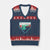 Baseball Home Plate Dripping Ice Cream V-Neck Knit Sweater Vest Respect The Drip Social Club Sprinkles TS02 Navy Red Print Your Wear