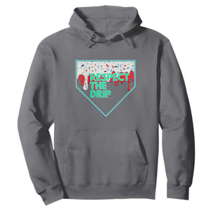 Baseball Home Plate Dripping Ice Cream Hoodie Respect The Drip Social Club Sprinkles TS02 Charcoal Print Your Wear