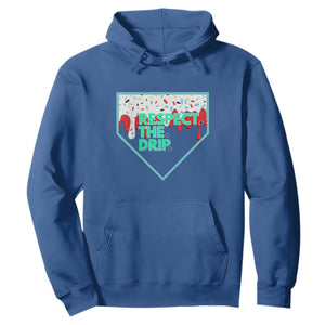 Baseball Home Plate Dripping Ice Cream Hoodie Respect The Drip Social Club Sprinkles TS02 Royal Blue Print Your Wear