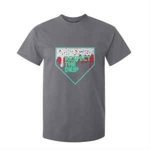 Baseball Home Plate Dripping Ice Cream T Shirt For Kid Respect The Drip Social Club Sprinkles TS02 Charcoal Print Your Wear