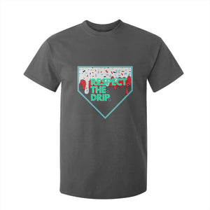 Baseball Home Plate Dripping Ice Cream T Shirt For Kid Respect The Drip Social Club Sprinkles TS02 Dark Heather Print Your Wear