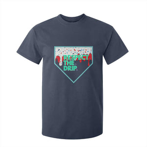 Baseball Home Plate Dripping Ice Cream T Shirt For Kid Respect The Drip Social Club Sprinkles TS02 Navy Print Your Wear